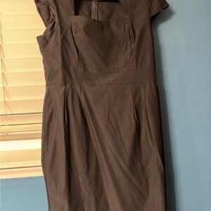 Elegant Black Cap Sleeve Dress